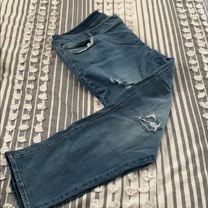 Ripped boyfriend jeans